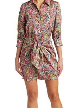 Cinq A Sept Pink Paisley Dress